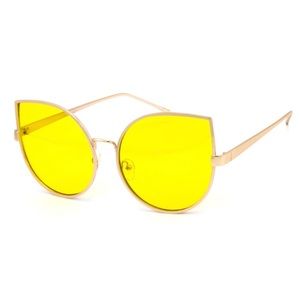 Vintage Rimless Cat Eye Style Sunglasses